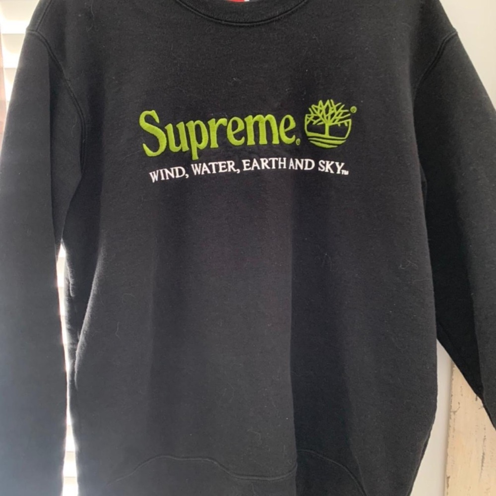 Embroidered Supreme X Timberlands Crewneck
